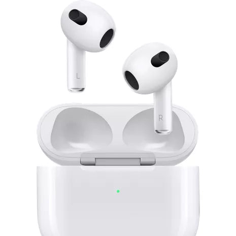 White Airpods pro (3rd generation) with automatic noise cancelation